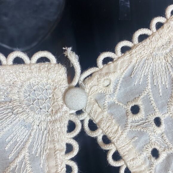 Happy x nature eyelet coquette ruffle romper NWT cream white 6 flaw fairy preppy - Picture 5 of 11